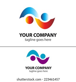 Abstract icon wave symbol