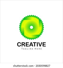 icono abstracto - logotipo vectorial estilizado en forma de molino de viento