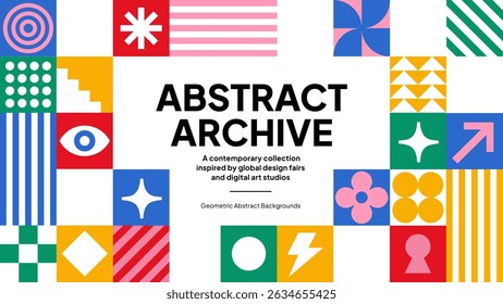 Abstract Iconic Pattern–Colorful Vector Background with Symbols for Design Archives, Branding, and Culture Projects