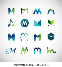 Abstract Icons Based On The Letter M