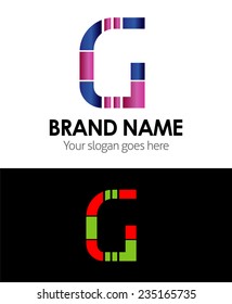 Abstract icons based on the letter G logo