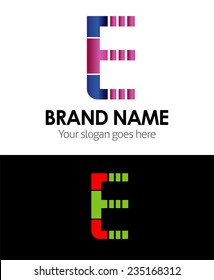 Abstract icons based on the letter E logo