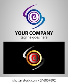 Abstract icons based on the letter O logo 