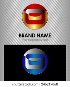 Abstract icons based on the letter O logo 