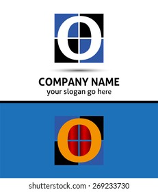 Abstract icons based on the letter O logo
