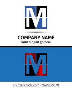 Abstract icons based on the letter M logo
