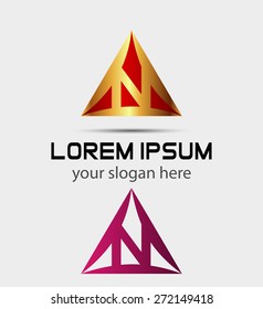 Abstract icons based on the letter N logo
