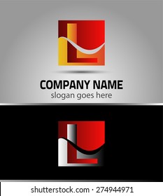 Abstract icons based on the letter L logo

