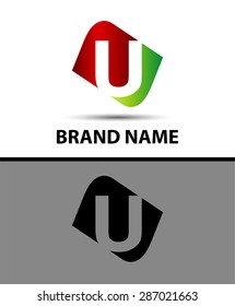 Abstract icons based on the letter u
