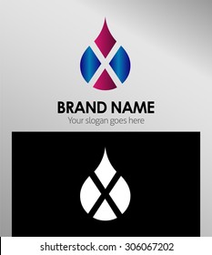 Abstract icons based on the letter X logo
