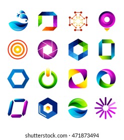 Iconos abstractos basados en la letra O