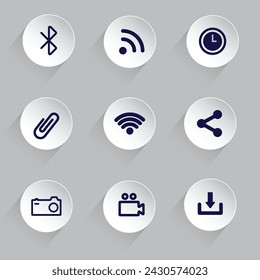 Abstract icons for business and mobile and desktop UI