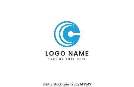 Abstract icons collection  waves c logo