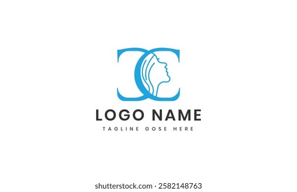 Abstract icons collection  woman c logo