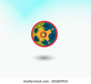 abstract icons for design and web elements on abstract background