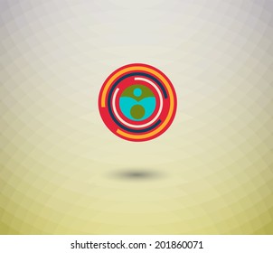 abstract icons for design and web elements on abstract background
