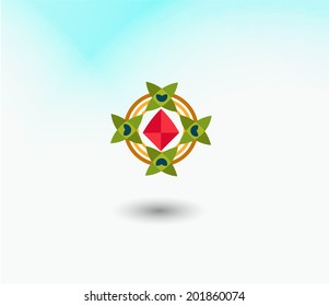 abstract icons for design and web elements on abstract background