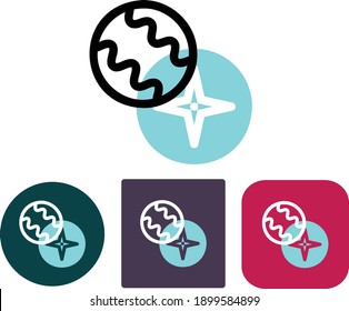 Abstract Icons with different colors