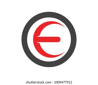 Abstract icons for letter E logo