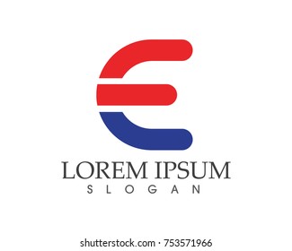 Abstract icons for letter E logo and symbols
