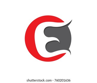 Abstract icons for letter E logo