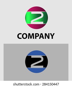 Abstract icons for number 2 logo 