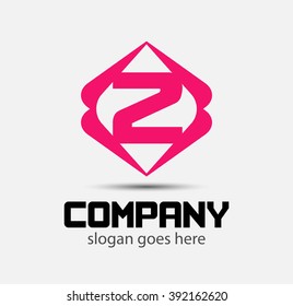 Abstract icons for number 2 logo
