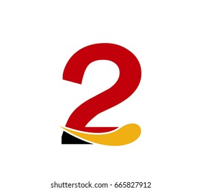 Abstract icons for number 2 logo
