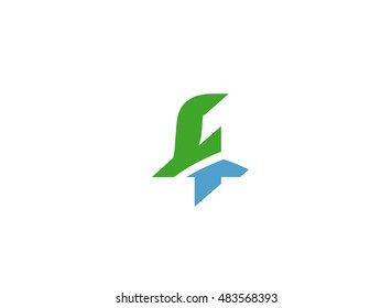 Abstract icons for number 4 logo
