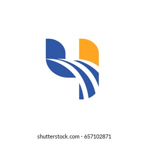 Abstract icons for number 4 logo
