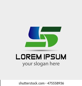 Abstract icons for number 5 logo
