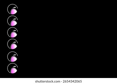 Ícones abstratos em preto, design minimalista. processo, espera, prazo.