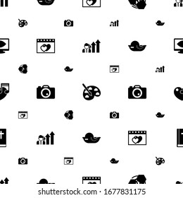 abstract icons pattern seamless. Included editable filled Business opportunity, Painting, AI Pattern, dating, Photo services, seafood icons. abstract icons for web and mobile.