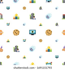 abstract icons pattern seamless. Included editable flat Business Company, Computer Vision, Social Media Marketing, Ranking, moon, comet icons. abstract icons for web and mobile.
