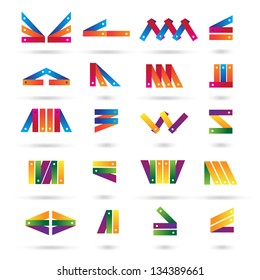 Abstract Icons - Set - Isolated On White Background - Vector Illustration, Graphic Design Editable For Your Design. Abstract Logo