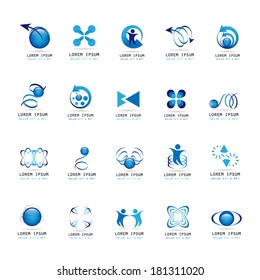 Abstract Icons Set - Isolated On White Background - Vector Illustration, Graphic Design Editable For Your Design