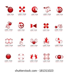Abstract Icons Set - Isolated On White Background - Vector Illustration, Graphic Design Editable For Your Design