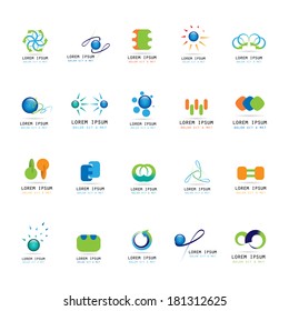 Abstract Icons Set - Isolated On White Background - Vector Illustration, Graphic Design Editable For Your Design