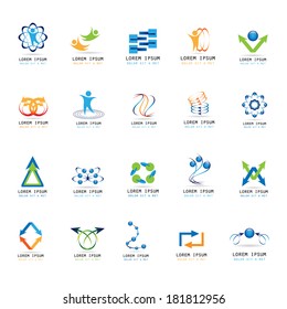 Abstract Icons Set - Isolated On White Background - Vector Illustration, Graphic Design Editable For Your Design