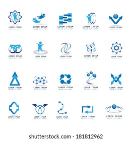 Abstract Icons Set - Isolated On White Background - Vector Illustration, Graphic Design Editable For Your Design