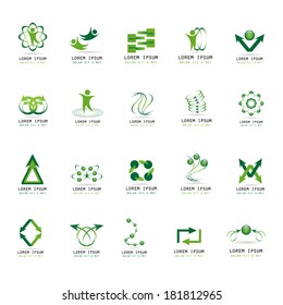 Abstract Icons Set - Isolated On White Background - Vector Illustration, Graphic Design Editable For Your Design