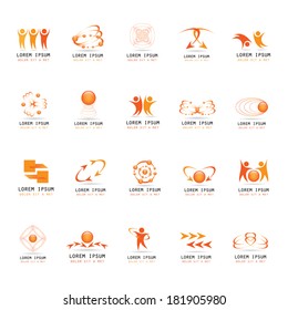 Abstract Icons Set - Isolated On White Background - Vector Illustration, Graphic Design Editable For Your Design 