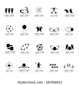 Abstract Icons Set - Isolated On White Background - Vector Illustration, Graphic Design Editable For Your Design 