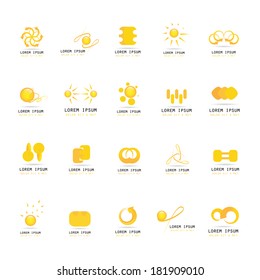 Abstract Icons Set - Isolated On White Background - Vector Illustration, Graphic Design Editable For Your Design 