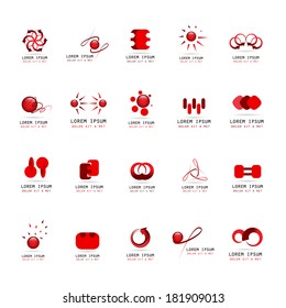 Abstract Icons Set - Isolated On White Background - Vector Illustration, Graphic Design Editable For Your Design 