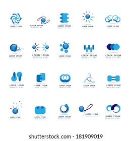 Abstract Icons Set - Isolated On White Background - Vector Illustration, Graphic Design Editable For Your Design 
