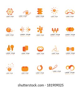 Abstract Icons Set - Isolated On White Background - Vector Illustration, Graphic Design Editable For Your Design 