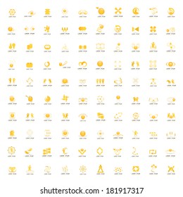 Abstract Icons Set - Isolated On White Background - Vector Illustration, Graphic Design Editable For Your Design