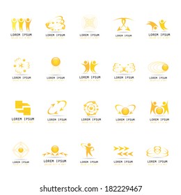 Abstract Icons Set - Isolated On White Background - Vector Illustration, Graphic Design Editable For Your Design 