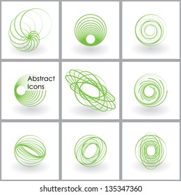 abstract icons set. vector eps10
